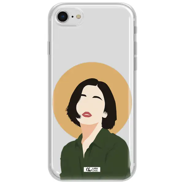 Portrait Of A Girl In A Green Dress Apple Iphone Se 2020 Clear Tpu Case