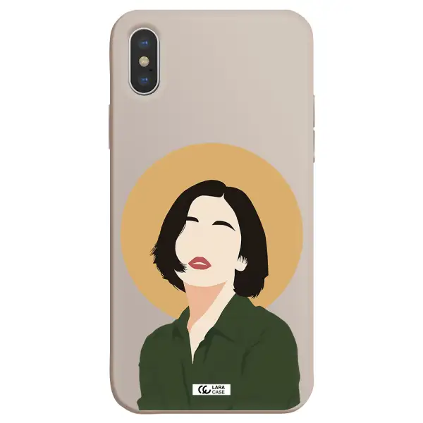 Portrait Of A Girl In A Green Dress Apple iPhone X Silicone Stone Case