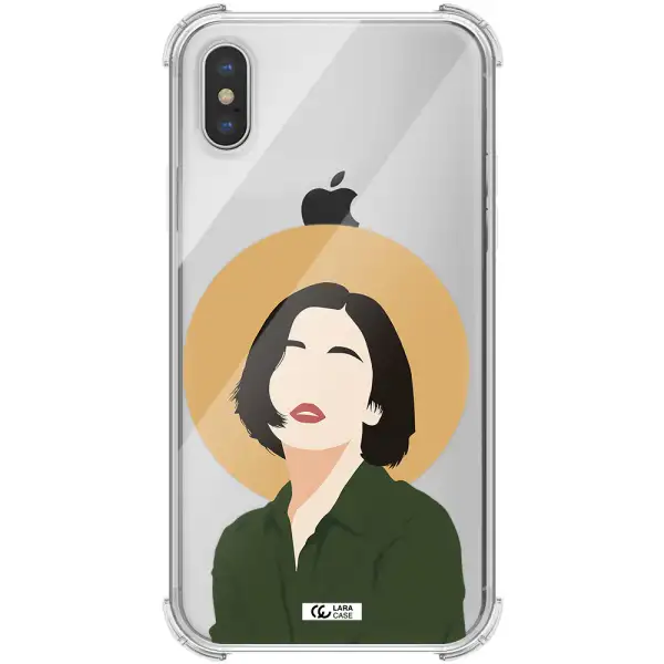 Portrait Of A Girl In A Green Dress Apple iPhone XS max Clear PC Case