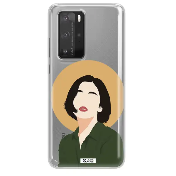 Portrait Of A Girl In A Green Dress Huawei P40 Pro Clear TPU Case