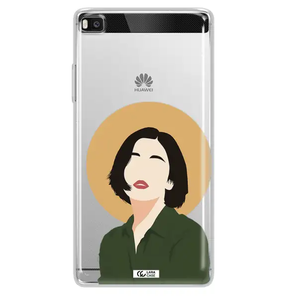 Portrait Of A Girl In A Green Dress Huawei P8 Clear TPU Case