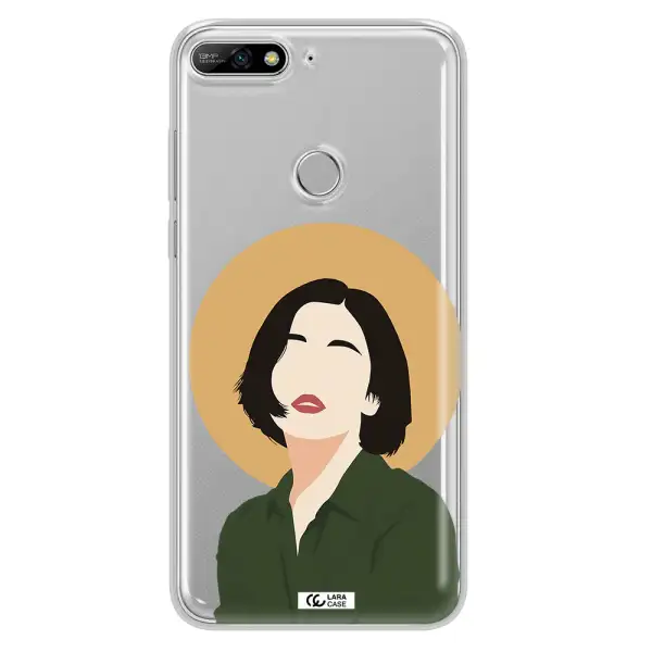 Portrait Of A Girl In A Green Dress Huawei Y7 2018 Clear TPU Case