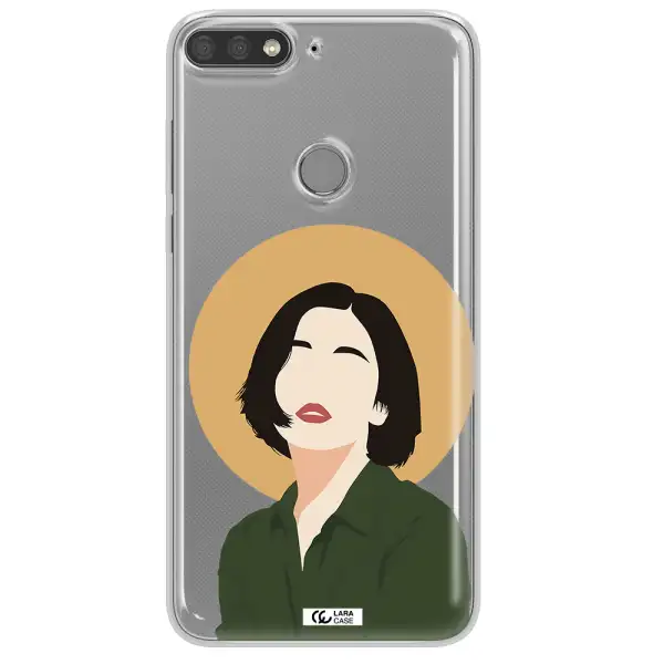Portrait Of A Girl In A Green Dress Huawei Y7 Prime 2018 Clear TPU Case