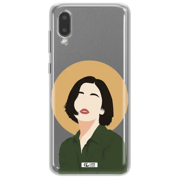 Portrait Of A Girl In A Green Dress Samsung A02 Clear TPU Case