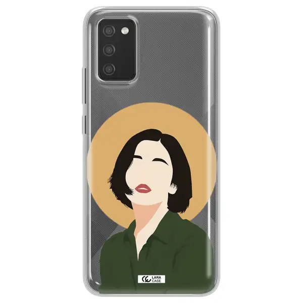 Portrait Of A Girl In A Green Dress Samsung A02S Clear TPU Case