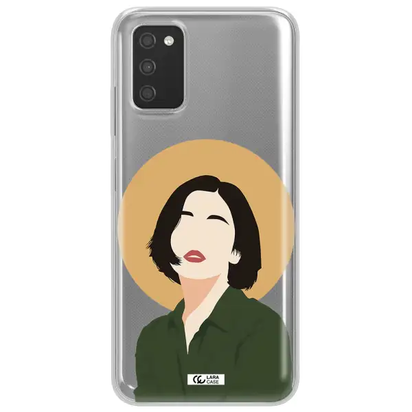 Portrait Of A Girl In A Green Dress Samsung A03S Clear TPU Case