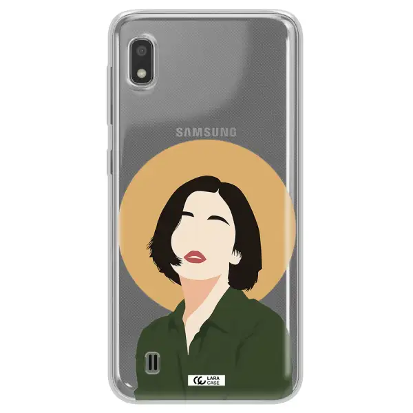Portrait Of A Girl In A Green Dress Samsung A10 Clear TPU Case