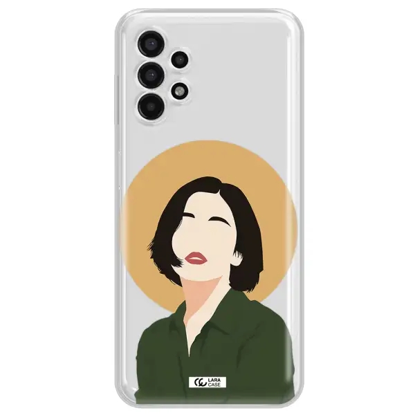 Portrait Of A Girl In A Green Dress Samsung A13 4g Clear TPU Case