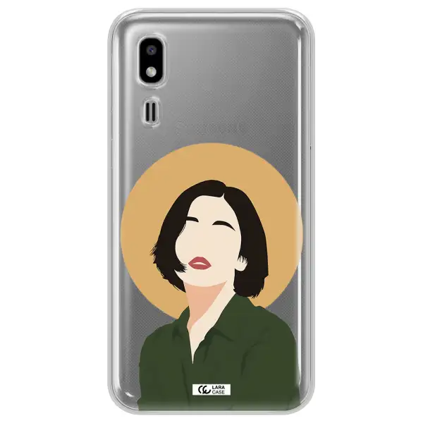 Portrait Of A Girl In A Green Dress Samsung A2 Core Clear TPU Case