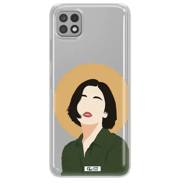 Portrait Of A Girl In A Green Dress Samsung A22 5g Clear TPU Case