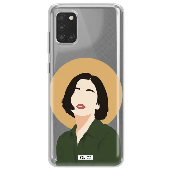 Portrait Of A Girl In A Green Dress Samsung A31 Clear TPU Case