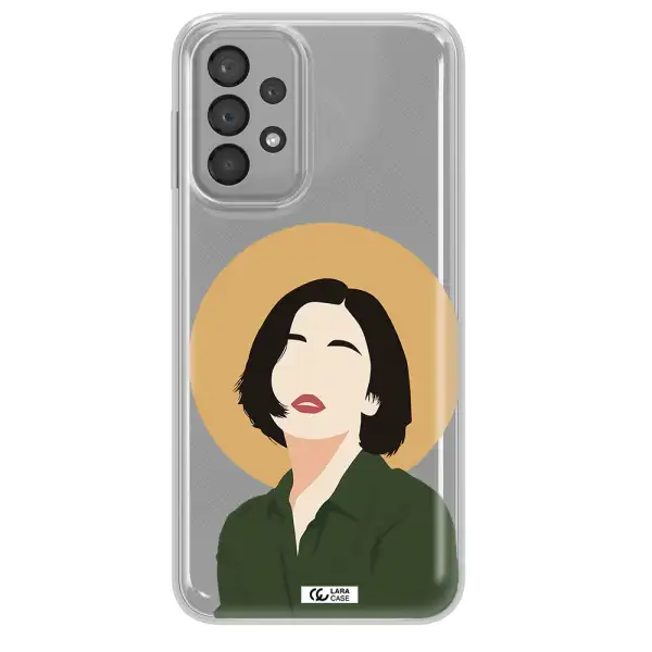 Portrait Of A Girl In A Green Dress Samsung A33 Clear TPU Case