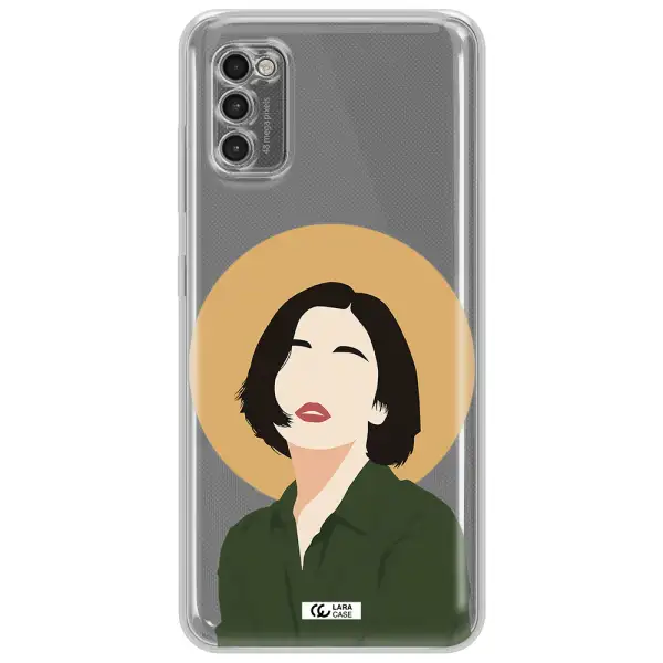 Portrait Of A Girl In A Green Dress Samsung A41 Clear Tpu Case