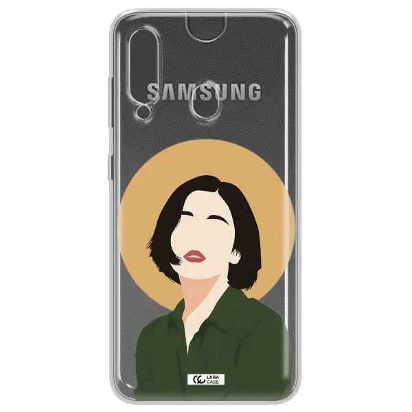 Portrait Of A Girl In A Green Dress Samsung A60 Clear TPU Case