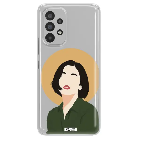 Portrait Of A Girl In A Green Dress Samsung A73 Clear TPU Case
