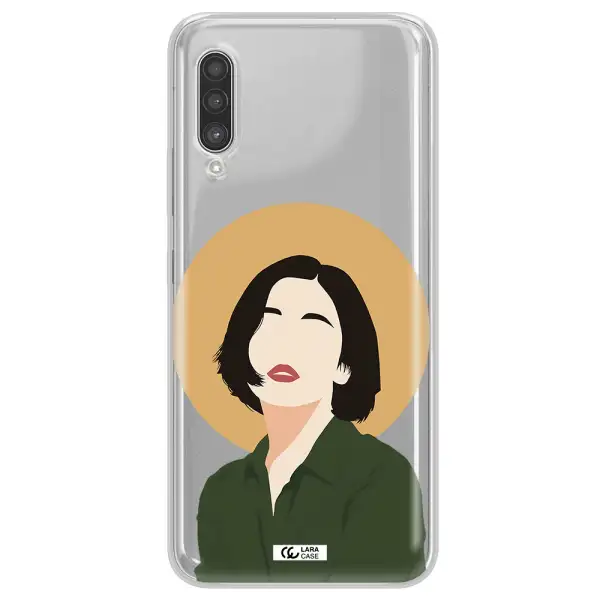 Portrait Of A Girl In A Green Dress Samsung A90 Clear TPU Case