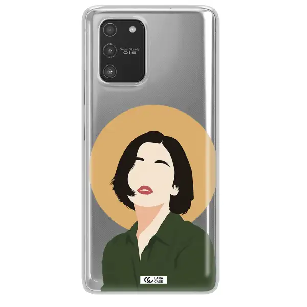 Portrait Of A Girl In A Green Dress Samsung A91 Clear TPU Case