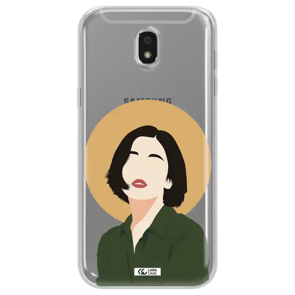 Portrait Of A Girl In A Green Dress Samsung J5 2017 Clear TPU Case