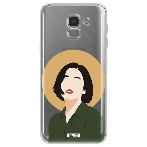 Portrait Of A Girl In A Green Dress Samsung J6 Clear TPU Case