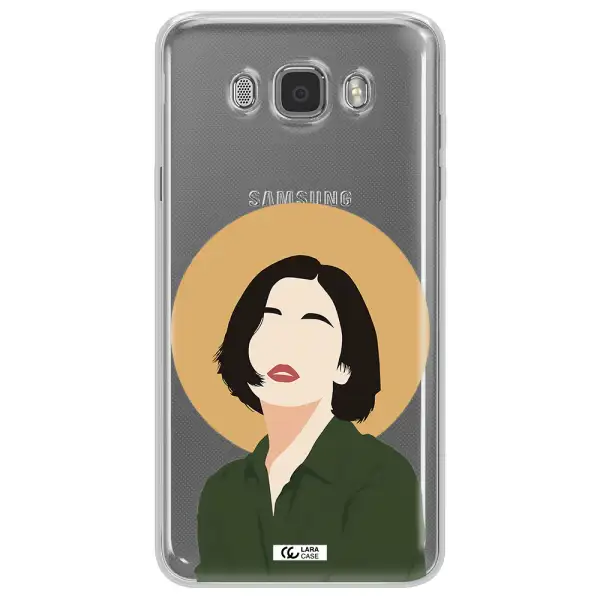 Portrait Of A Girl In A Green Dress Samsung J7 2016 Clear TPU Case
