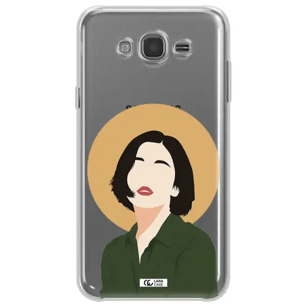 Portrait Of A Girl In A Green Dress Samsung J7 Core Clear TPU Case