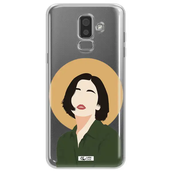 Portrait Of A Girl In A Green Dress Samsung J8 Clear TPU Case