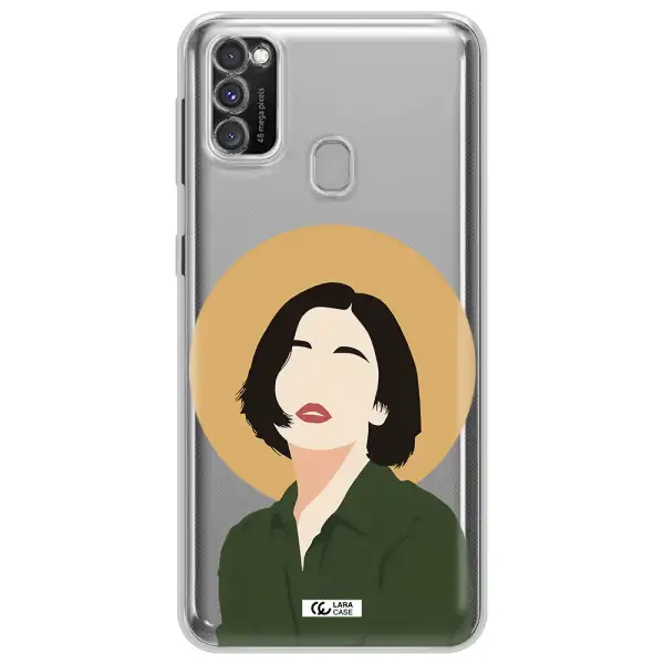 Portrait Of A Girl In A Green Dress Samsung M30S Clear TPU Case
