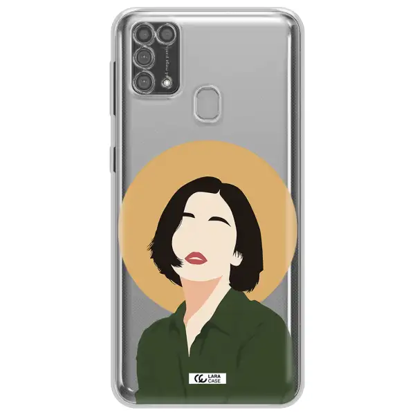 Portrait Of A Girl In A Green Dress Samsung M31 Clear TPU Case