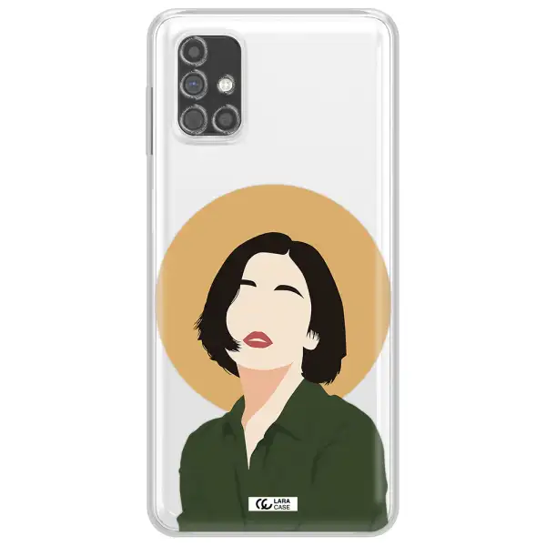 Portrait Of A Girl In A Green Dress Samsung M31S Clear TPU Case