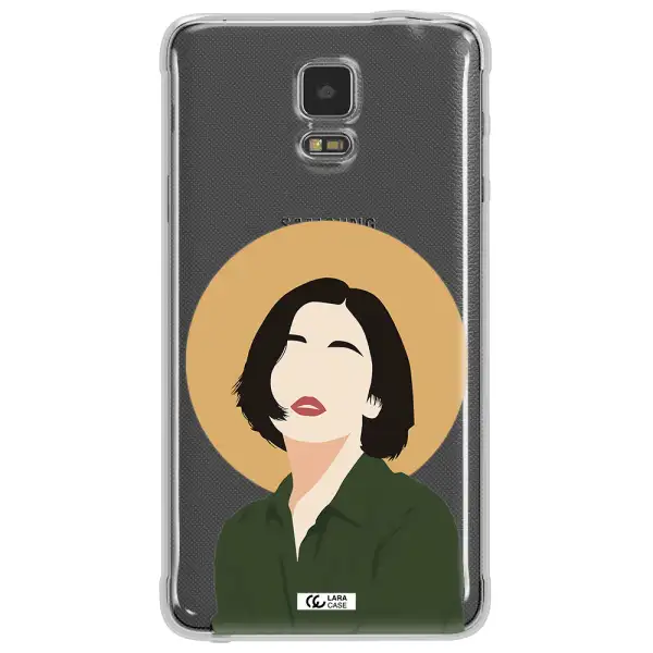 Portrait Of A Girl In A Green Dress Samsung Note 4 Clear TPU Case