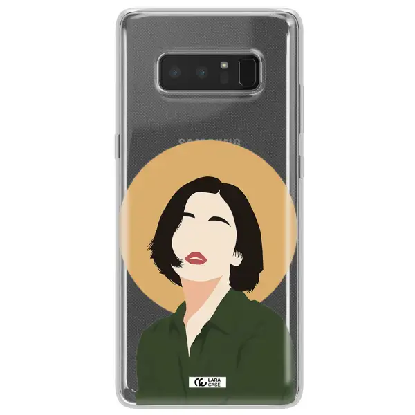 Portrait Of A Girl In A Green Dress Samsung Note 8 Clear TPU Case