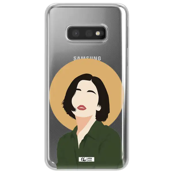 Portrait Of A Girl In A Green Dress Samsung S10e Clear TPU Case