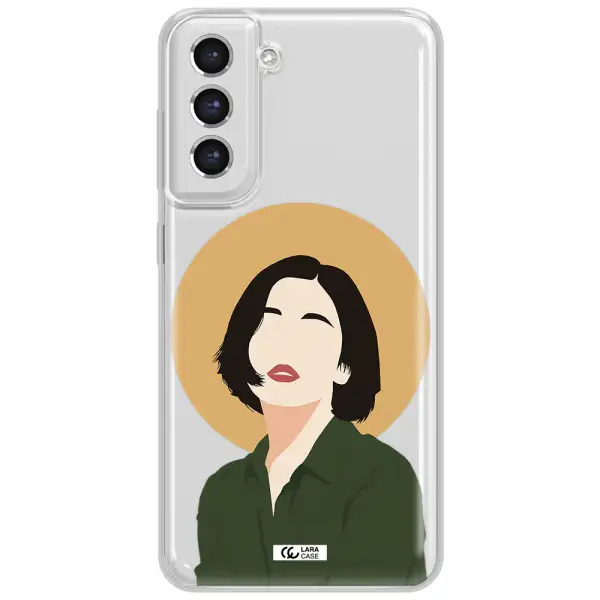 Portrait Of A Girl In A Green Dress Samsung S21 Fe Clear Tpu Case