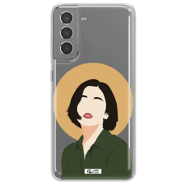 Portrait Of A Girl In A Green Dress Samsung S21 Plus Clear TPU Case