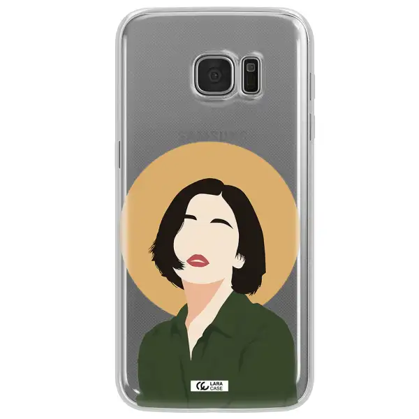 Portrait Of A Girl In A Green Dress Samsung S7 Edge Clear TPU Case