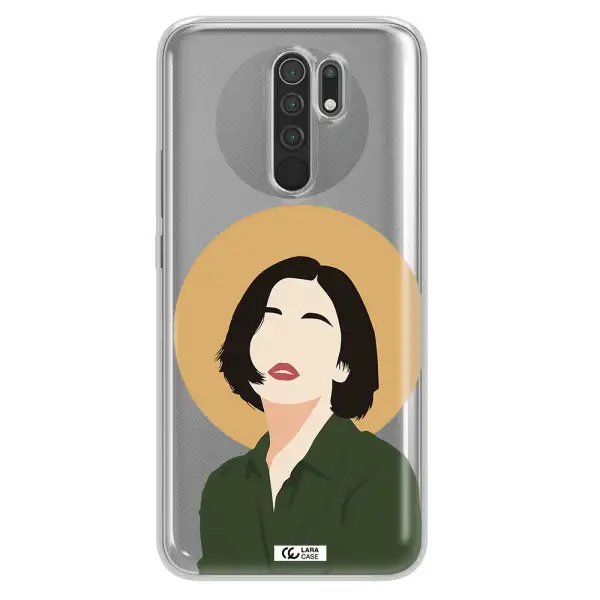 Portrait Of A Girl In A Green Dress Xiaomi Redmi 9 Clear TPU Case