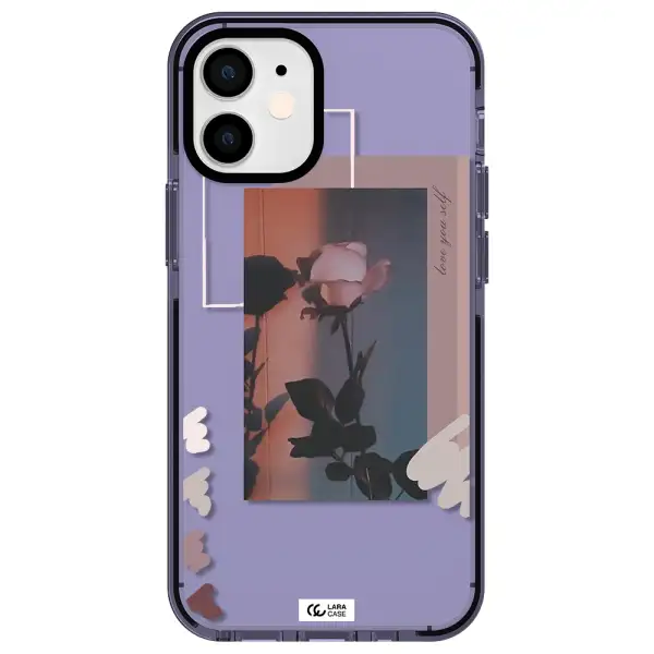 Pink Rose Apple iPhone 12 mini impact Lilac Case