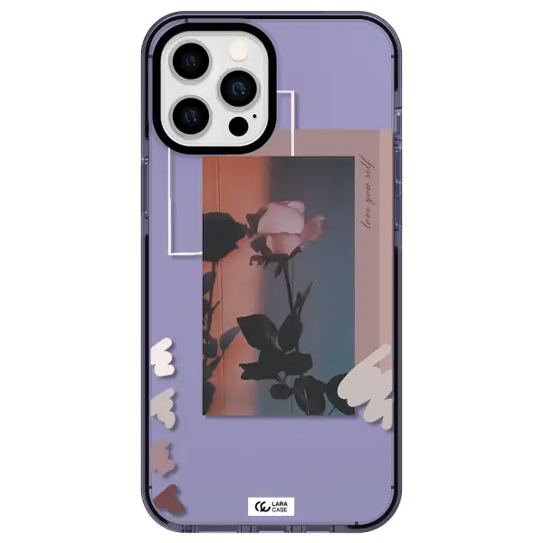 Pink Rose Apple iPhone 12 pro max impact Lilac Case