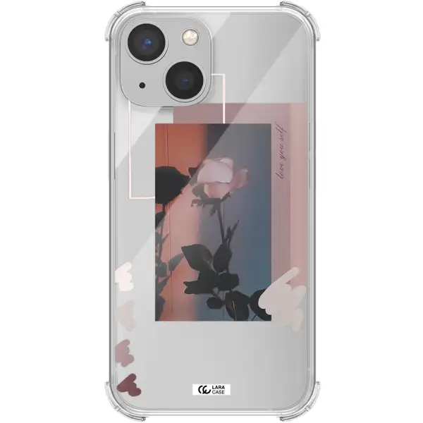 Pink Rose Apple iPhone 13 mini Clear PC Case