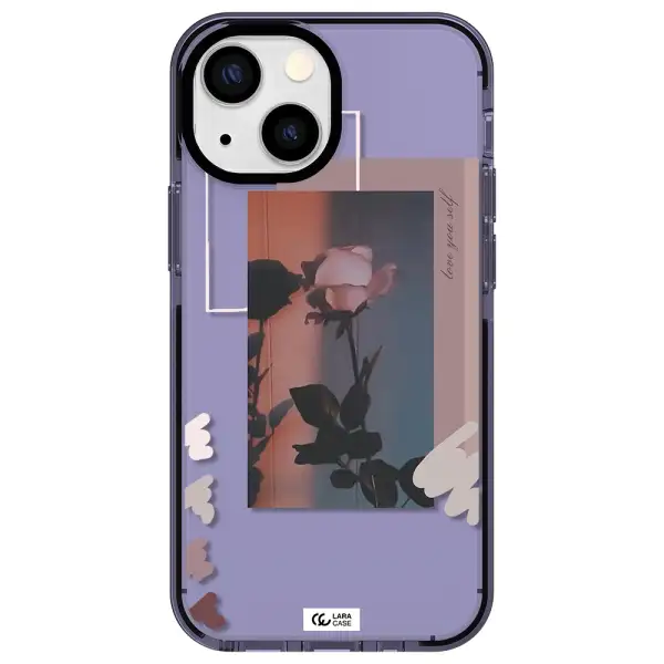 Pink Rose Apple iPhone 13 mini impact Lilac Case