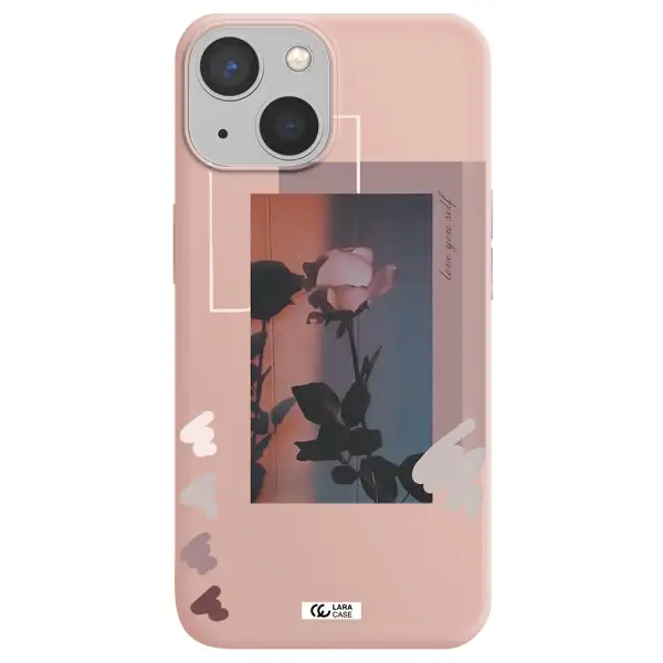 Pink Rose Apple iPhone 13 mini Silicone pastel pink Case