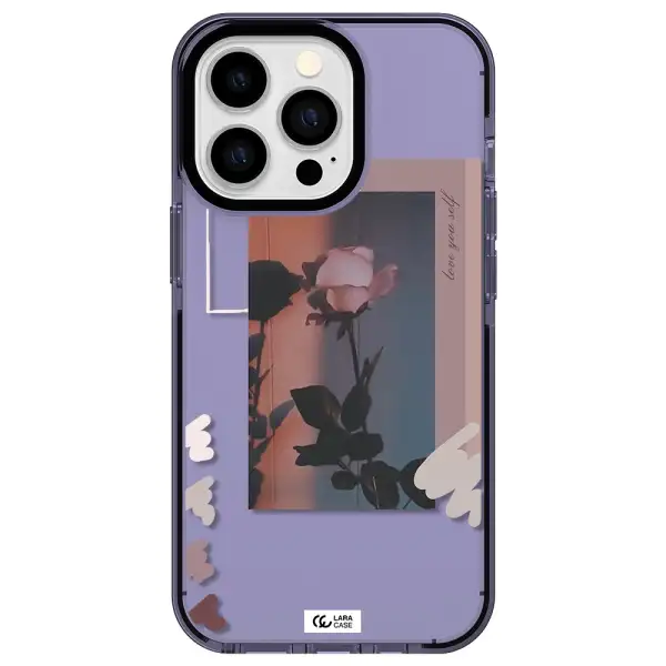 Pink Rose Apple iPhone 13 Pro impact Lilac Case