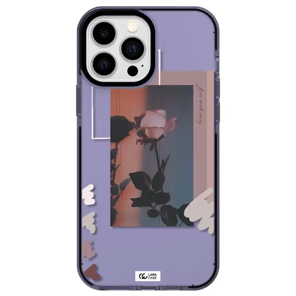 Pink Rose Apple iPhone 13 Pro Max impact Lilac Case