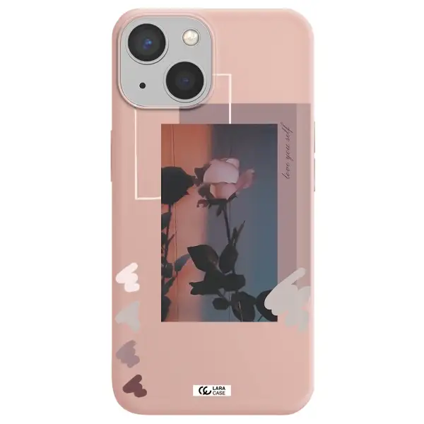 Pink Rose Apple iPhone 13 Silicone pastel pink Case