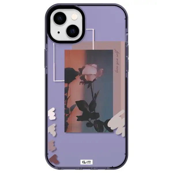 Pink Rose Apple iPhone 14 plus impact Lilac Case