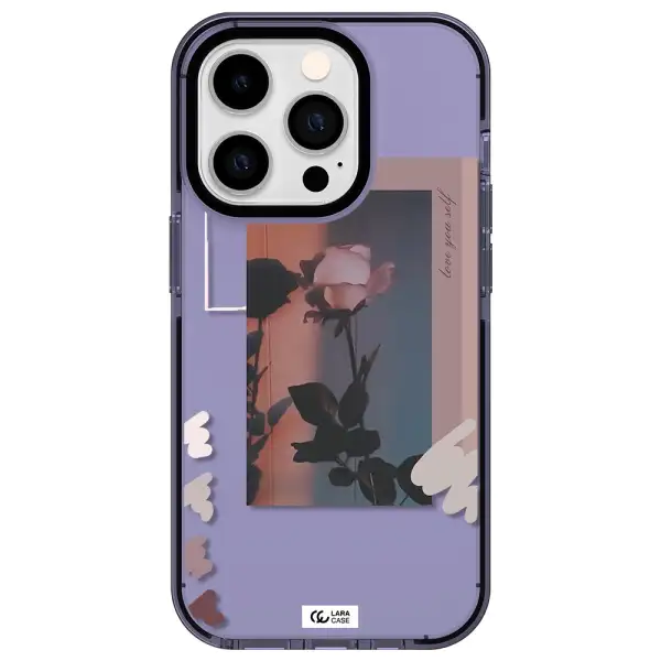 Pink Rose Apple iPhone 14 pro impact Lilac Case