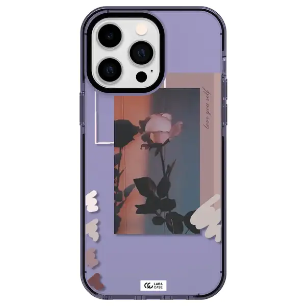 Pink Rose Apple iPhone 15 Pro impact Lilac Case