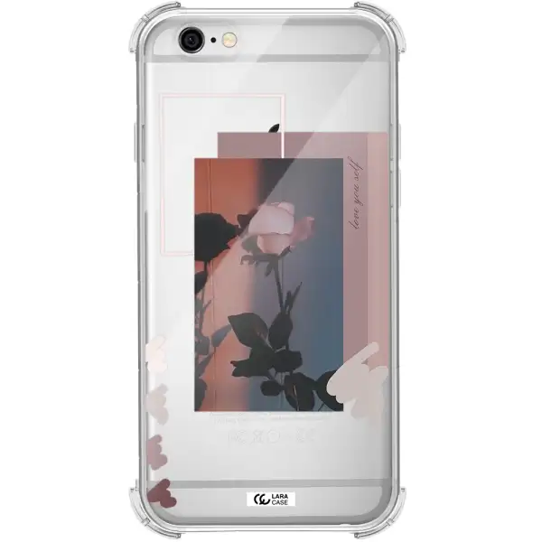 Pink Rose Apple iPhone 6 Clear PC Case