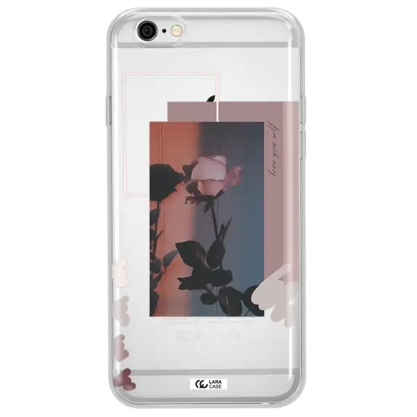 Pink Rose Apple iPhone 6 Clear TPU Case