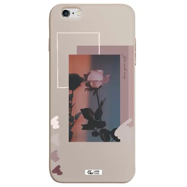 Pink Rose Apple iPhone 6 plus Silicone Stone Case